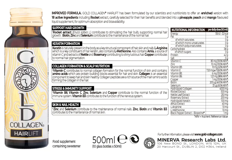 GOLD COLLAGEN® Hairlift – 10 × 50 ml - imagine 3