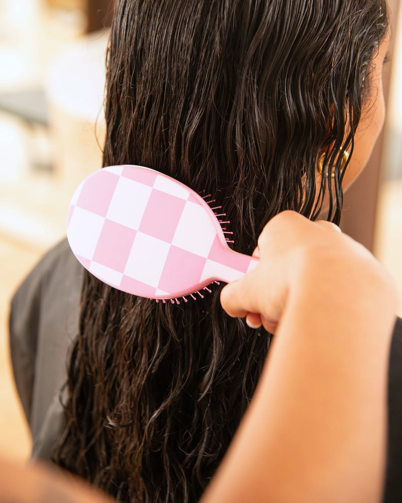 Framar Checked Out Pink – Detangle Brush - imagine 4