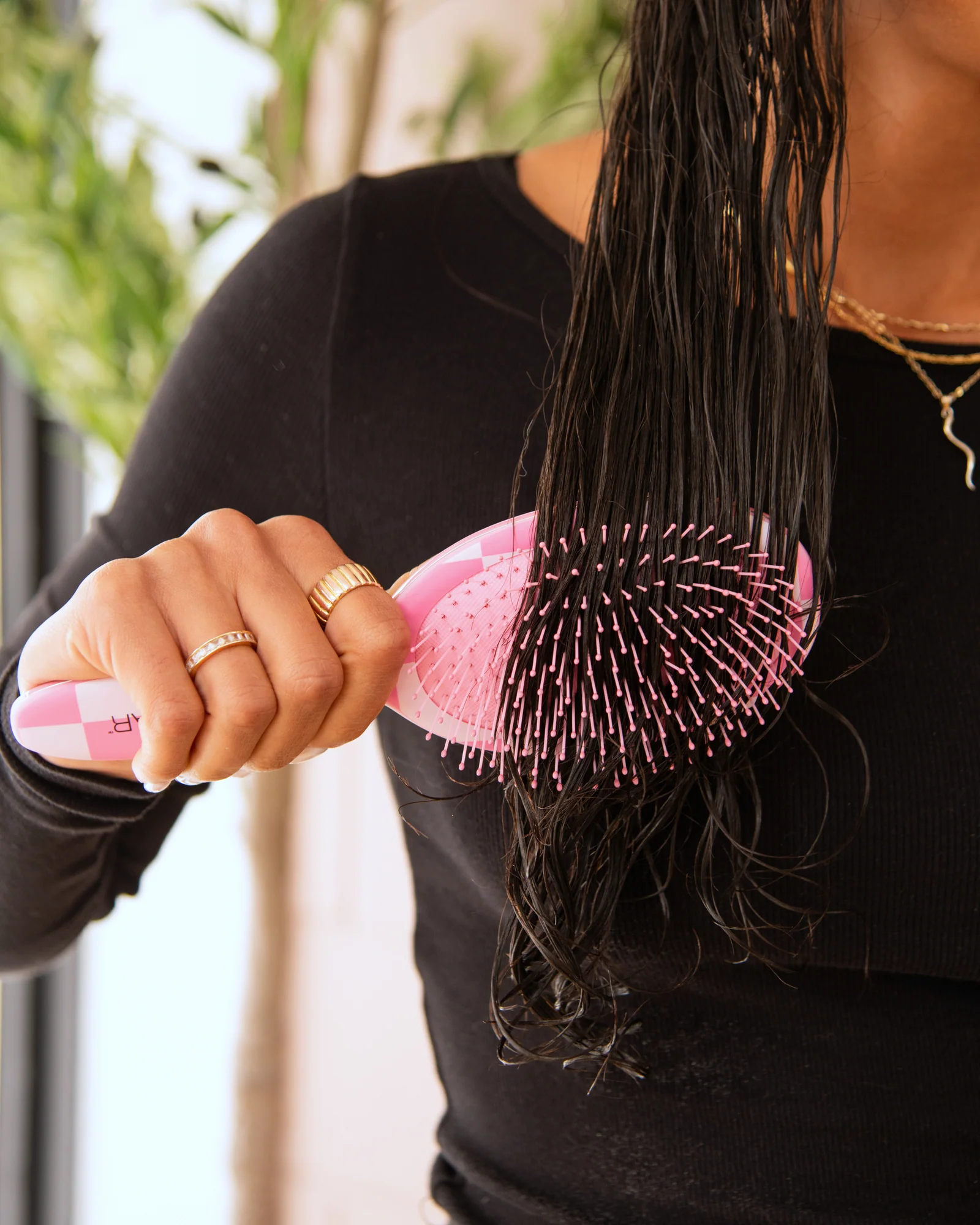 Framar Checked Out Pink – Detangle Brush - imagine 6